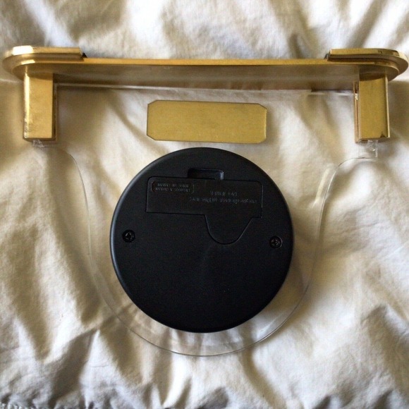 Crystal Cathedral Souvenir Quartz Clock Gold/Clear Acrylic Scripture Nice Gift - Picture 5 of 15